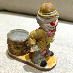Hobo Luvkins Jasco Clown Porcelain Candle Holder